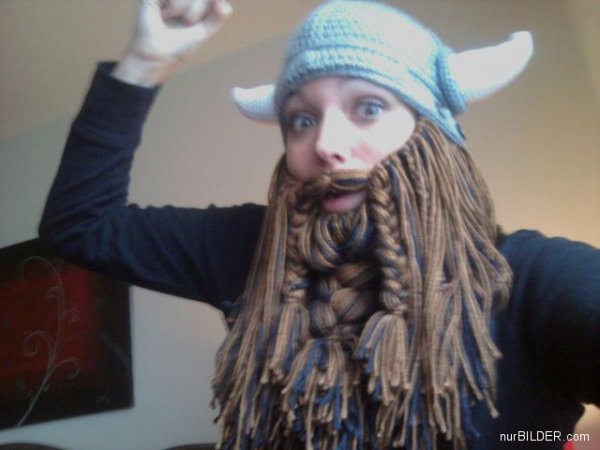 Viking beard hat