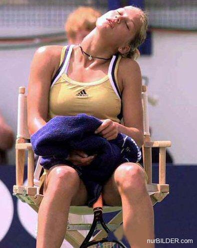 Entspannung vom Tennismatch