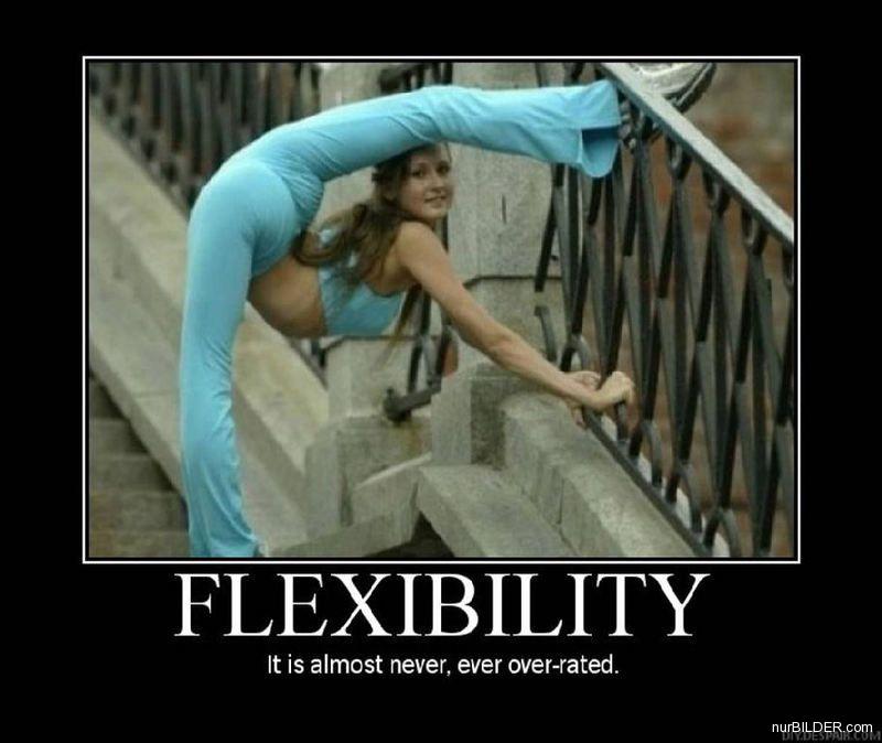 Flexibel muss Frau sein